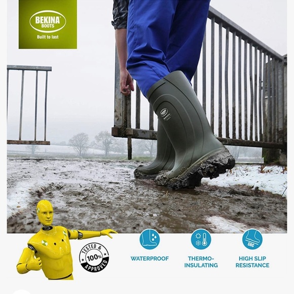 Bekina Thermolite IceShield S5 Mens Insulated Wellington Boots Size 14 NEW main image 4
